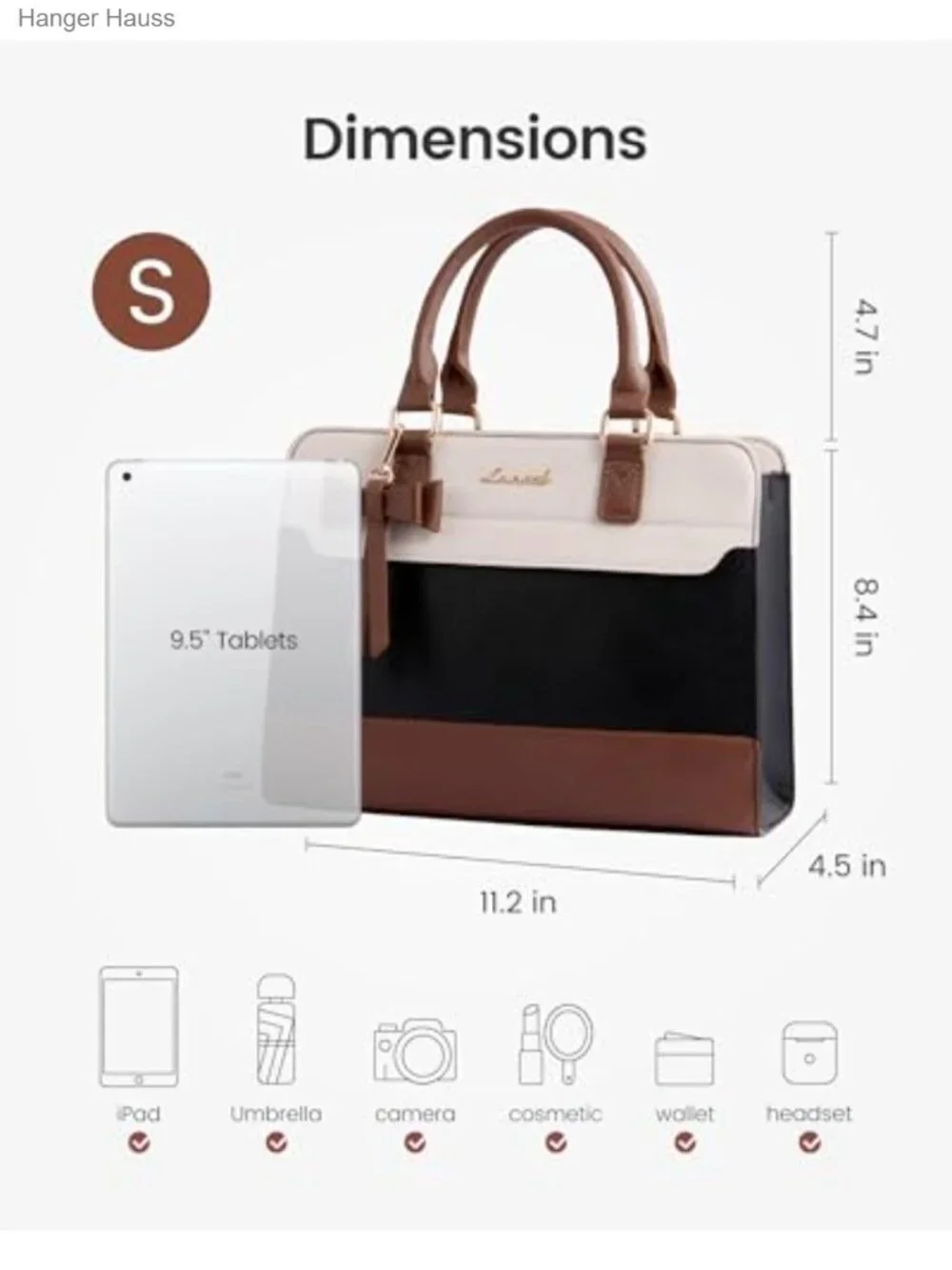 PU Leather Tote Satchel Purse Women Crossbody Shoulder Bag Top Handle Zipper